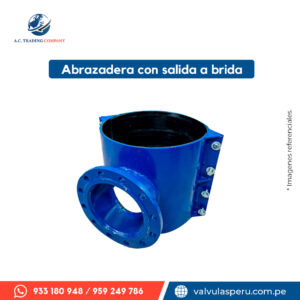 Abrazadera con salida a brida