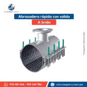 Abrazadera rápida con salida a brida