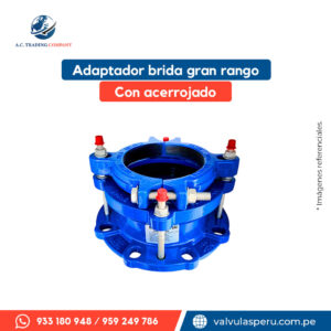 Adaptador brida gran rango con acerrojado