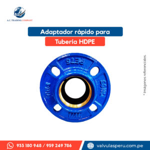 Adaptador rápido para tubería HDPE