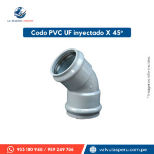 Codo 45° PVC UF inyectado