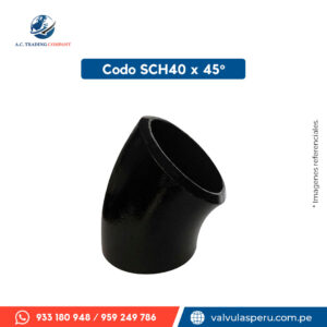 Codo SCH40 45°