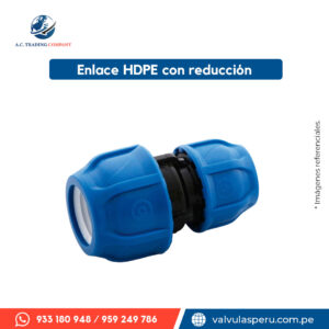 Enlace HDPE reducción a compresión