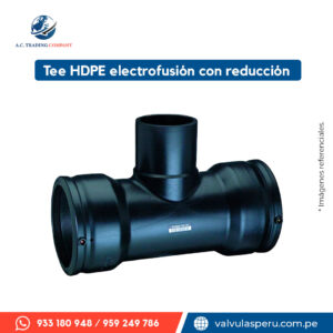Tee HDPE electrofusión con reducción