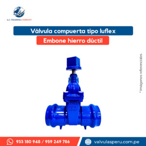 Válvula compuerta tipo luflex embone