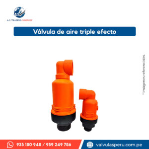 Válvula de aire triple efecto PVC